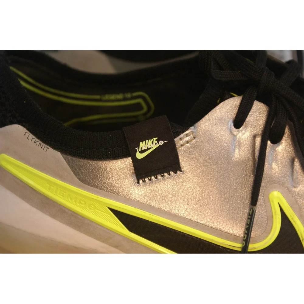 Nike Tiempo Legend 10 Elite FG Soccer Cleats Silver Volt DV4328-001 Mens 8.5 - Picture 15 of 16